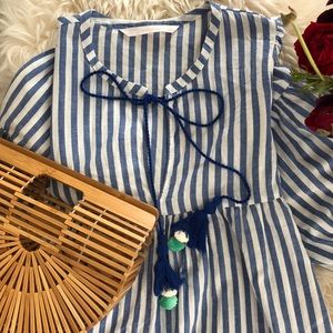 Zara swim cover up with Pom Poms